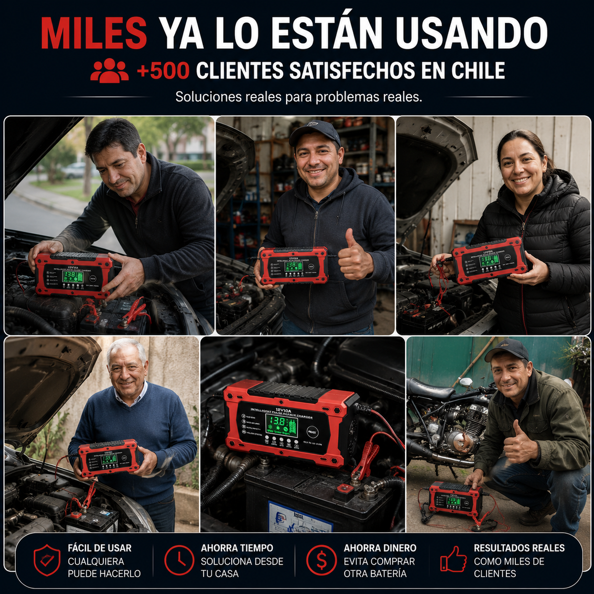 CARGADOR REPARADOR DE BATERIAS PARA AUTO