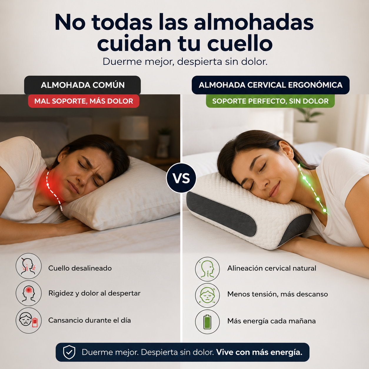 ALMOHADA ERGONÓMICA ORTOPEDICA PACK2