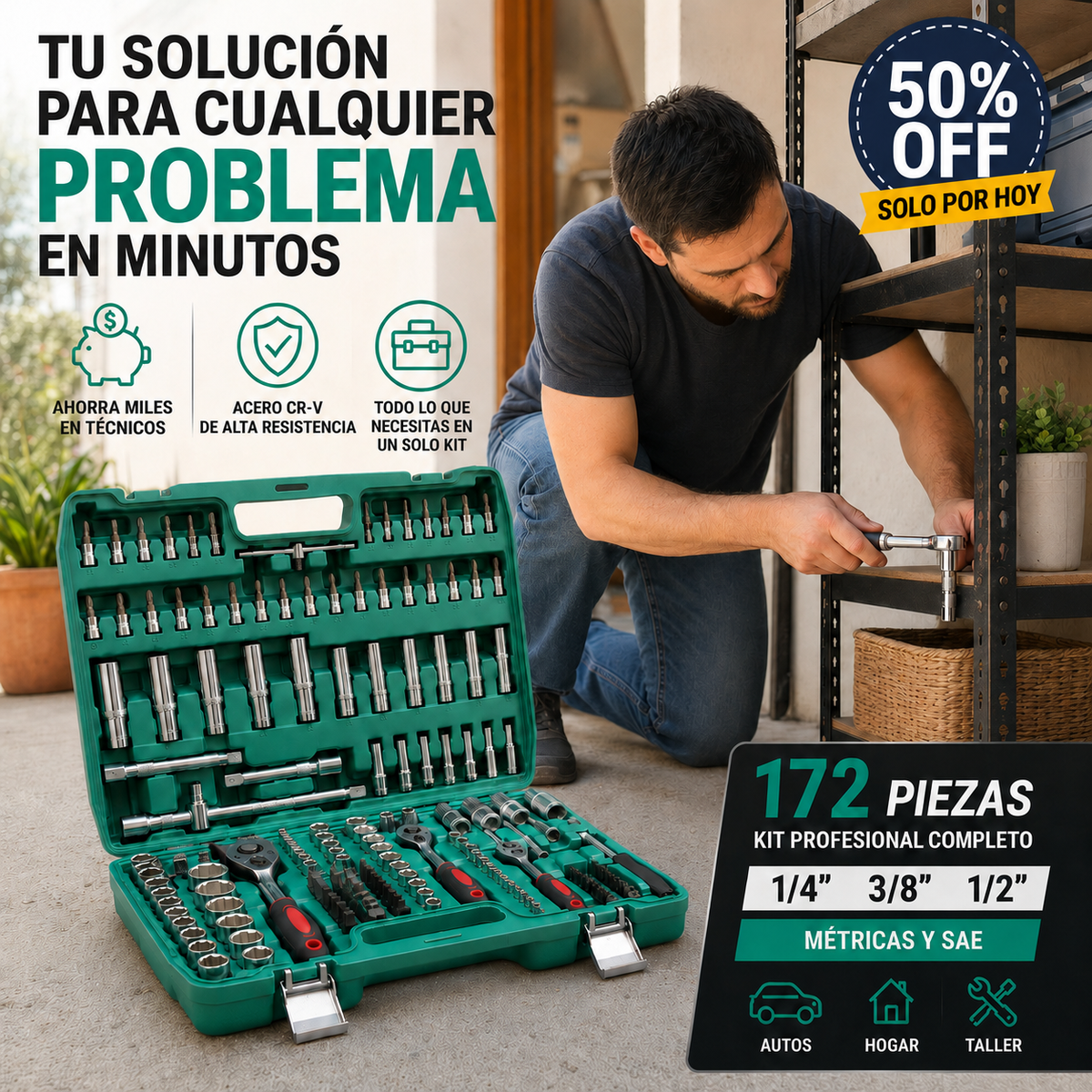 Set Caja Herramientas 172 Piezas