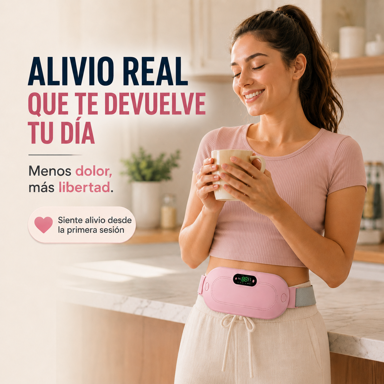 Cinturón Dolor Menstrual Termico Masajes