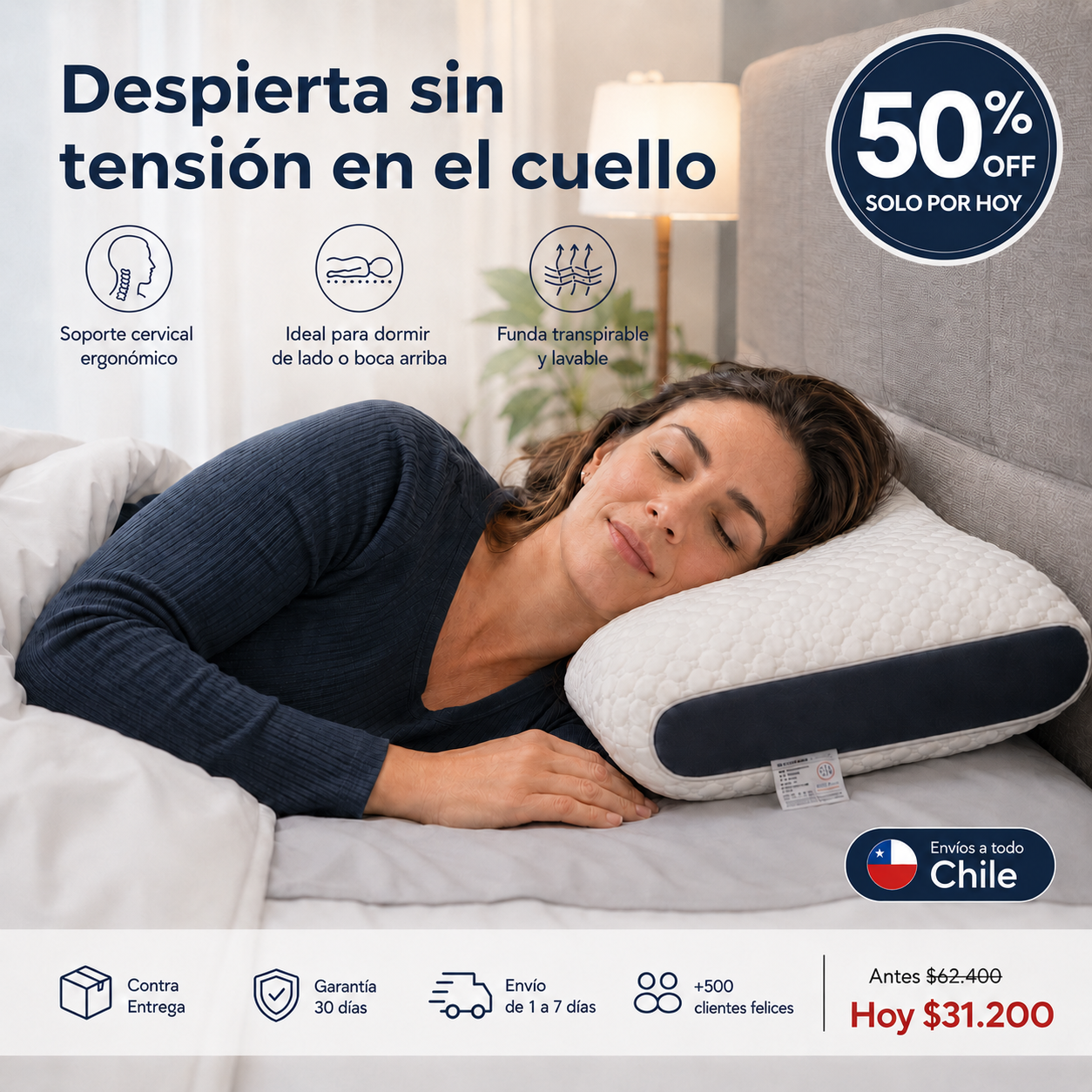 ALMOHADA ERGONÓMICA ORTOPEDICA PACK2